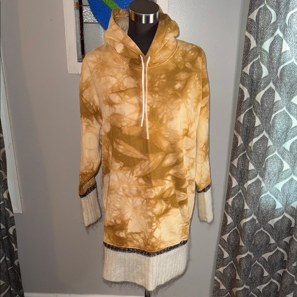 Phillip Lim Mohair Trimmed Tunic Length Hoodie SZ XS - Picture 2 of 8